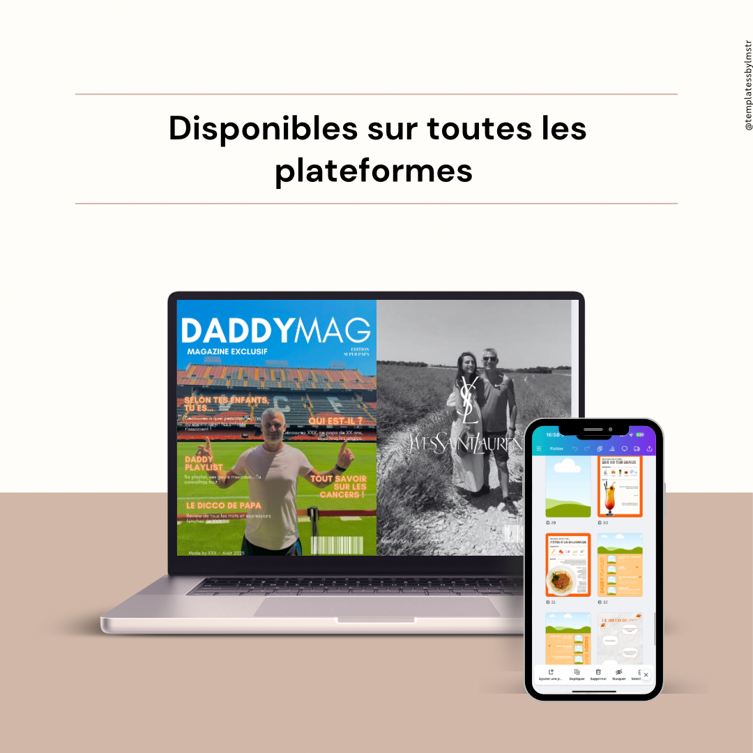 Template magazine papa