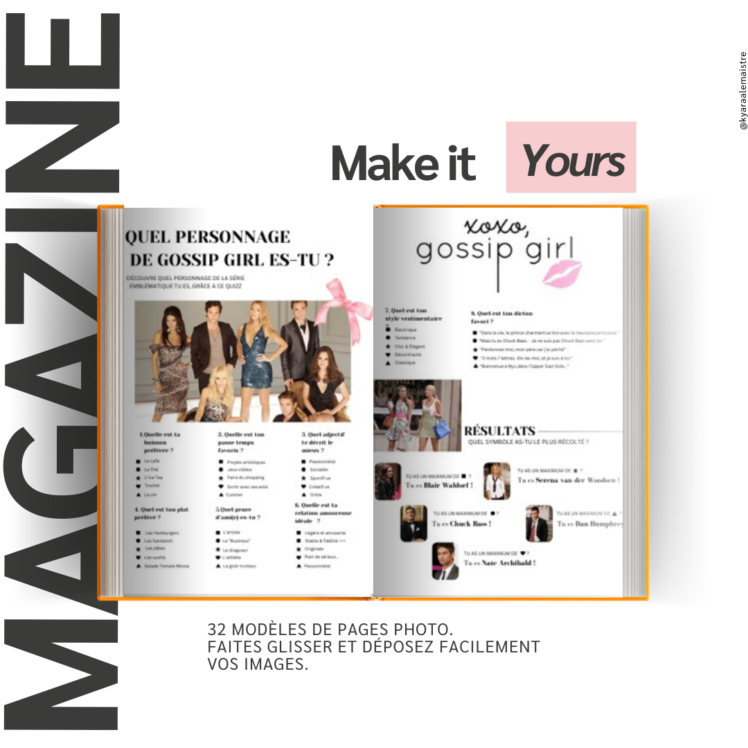 Template magazine personnalisé