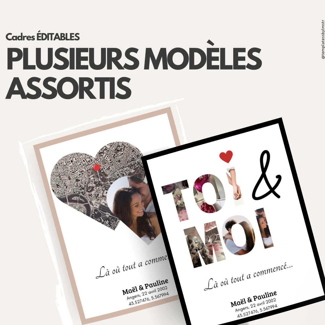 Template affiche couple