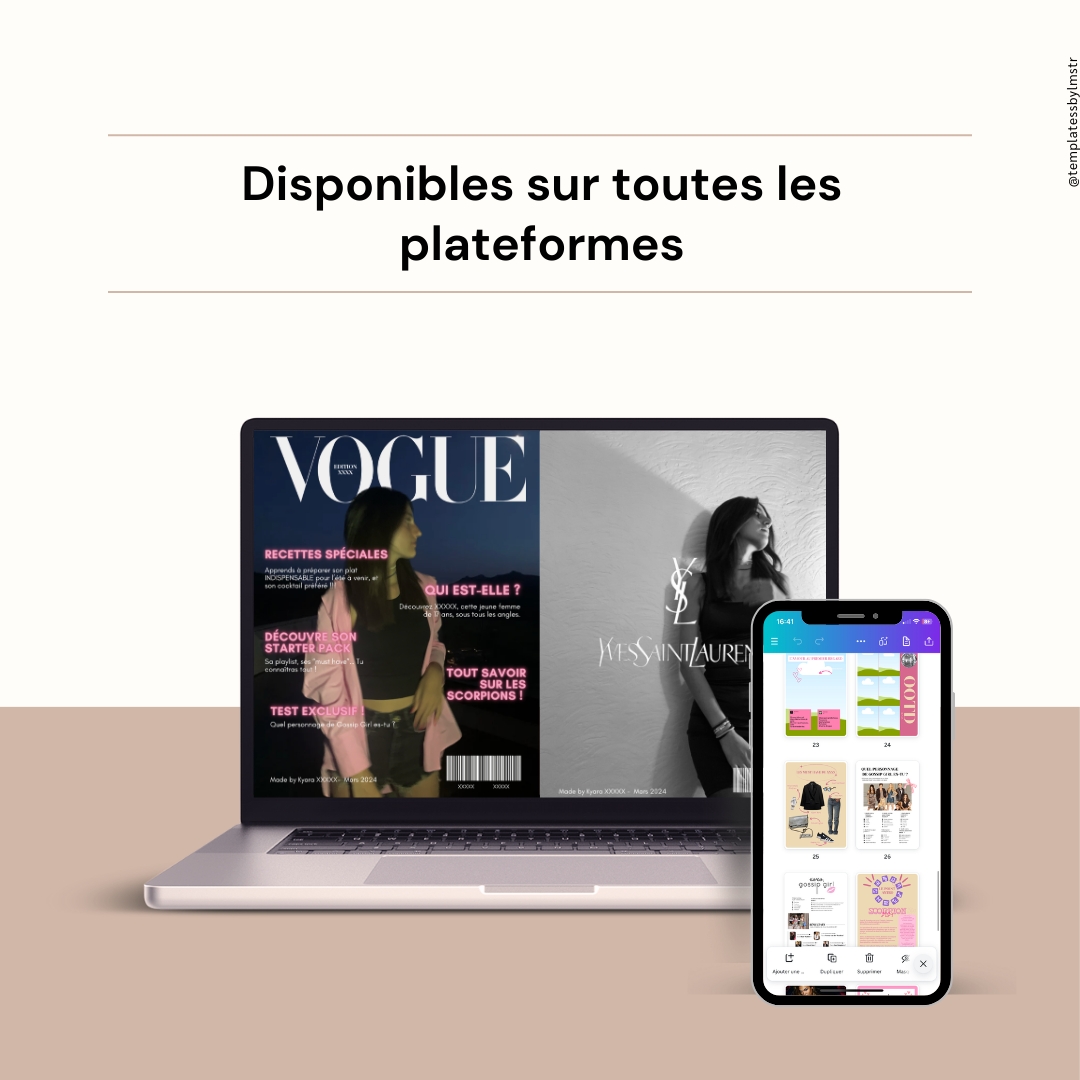Template magazine personnalisé