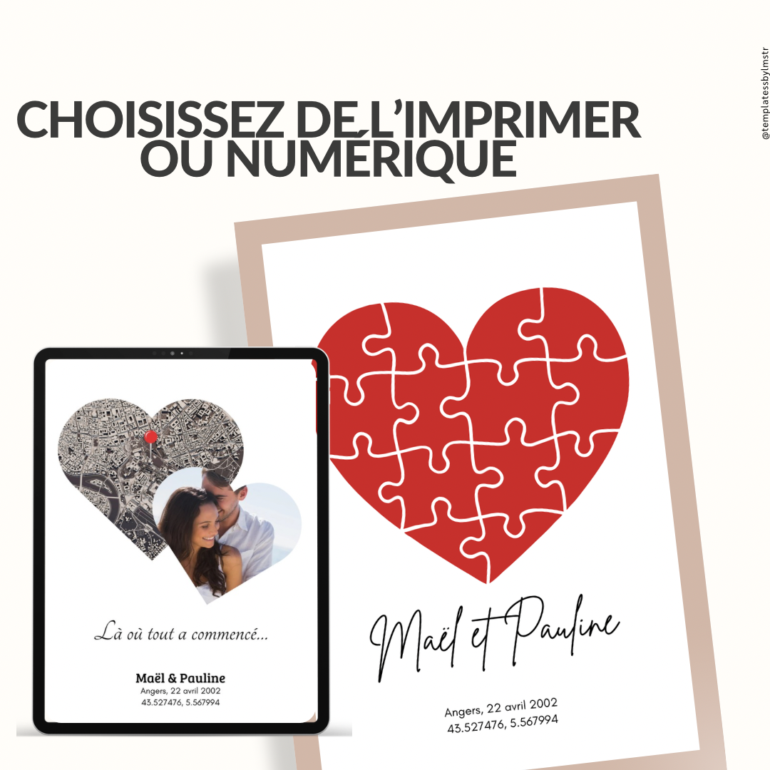 Template affiche couple
