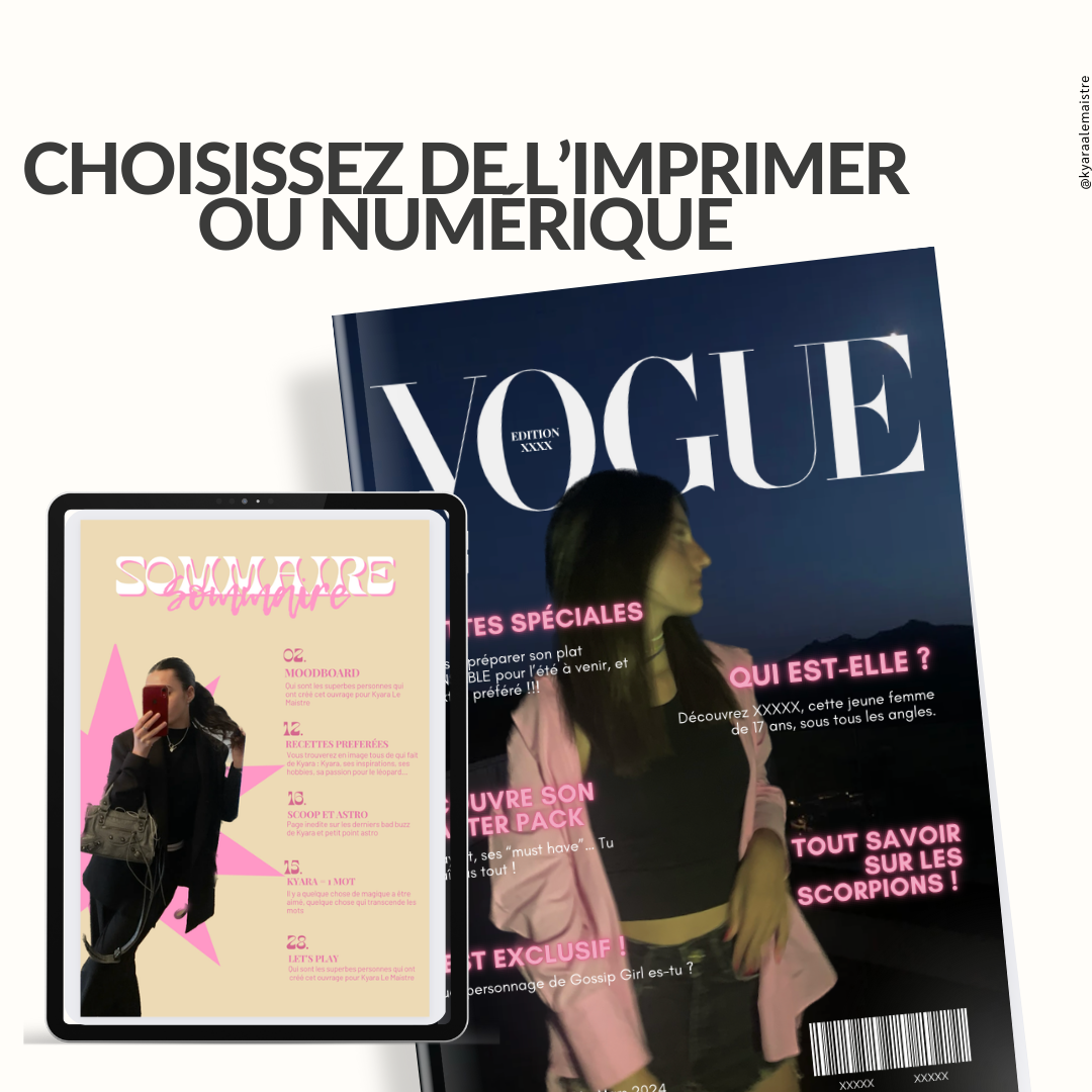 Template magazine personnalisé