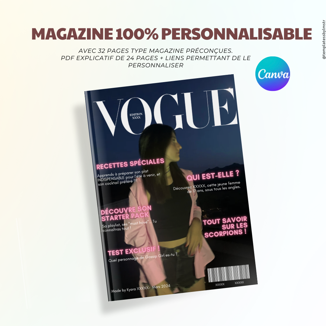 Template magazine personnalisé
