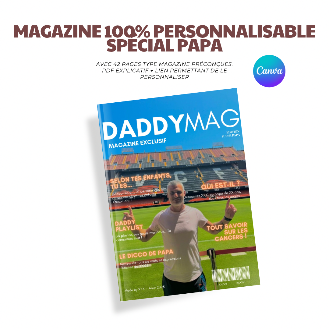 Template magazine papa