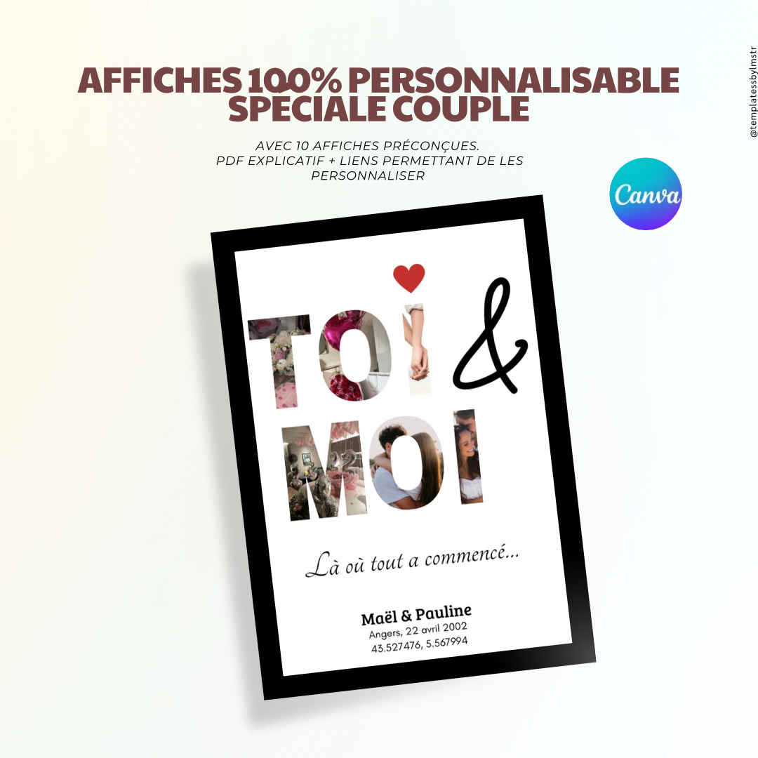 Template affiche couple