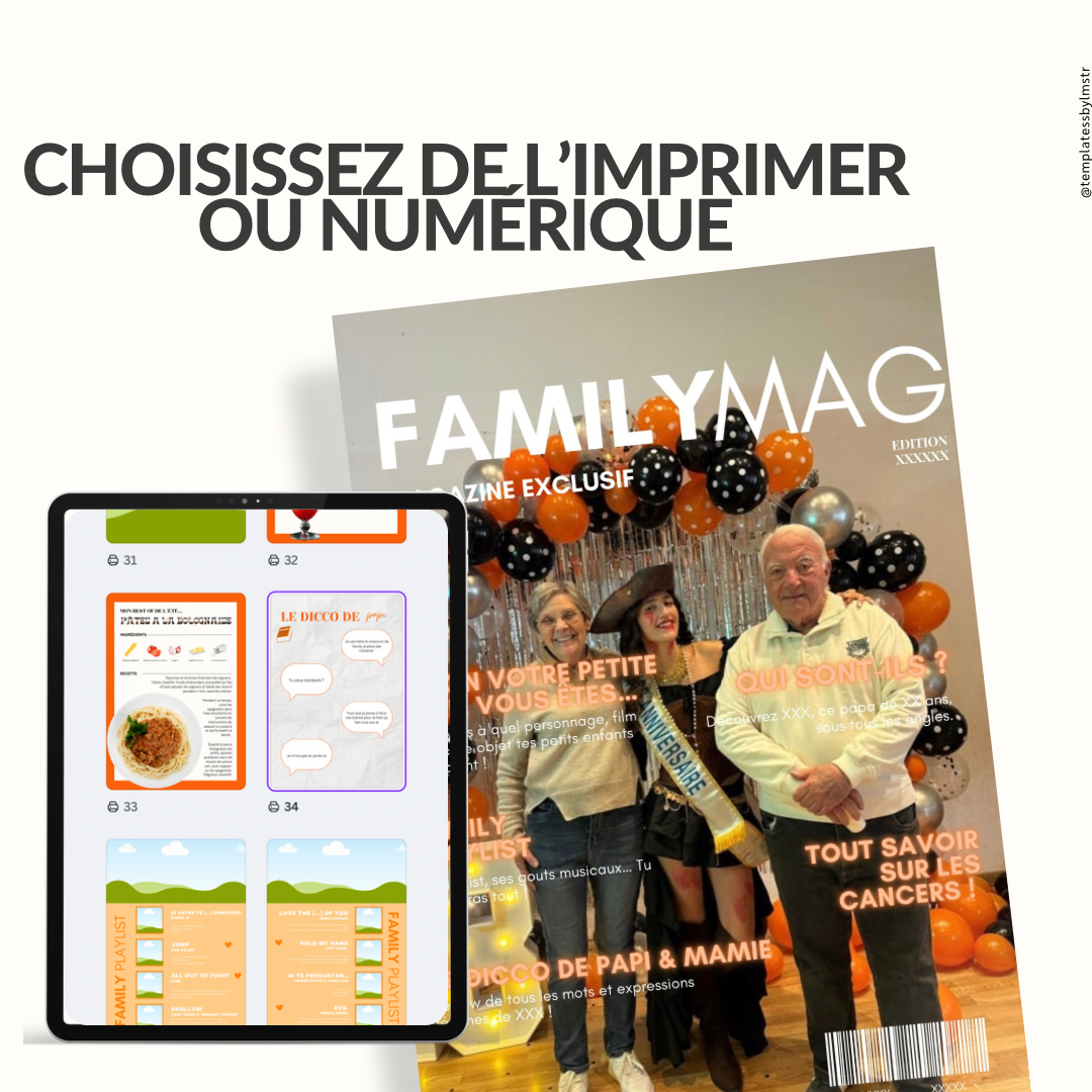 Template magazine spécial famille
