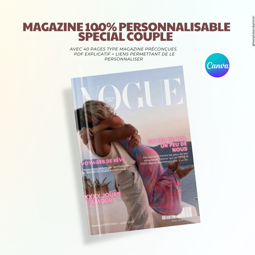 Template magazine couple