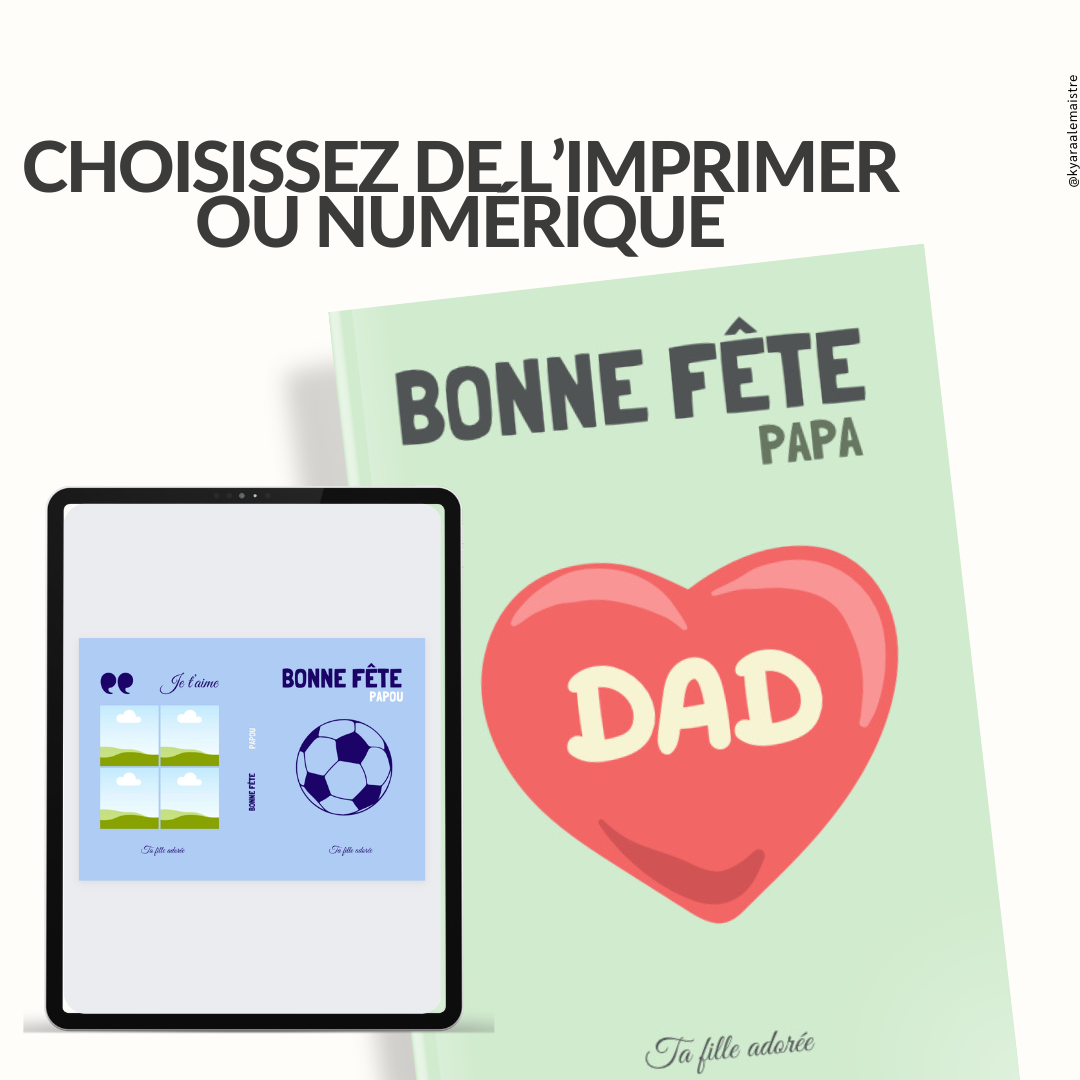 8 Templates « Bonne fête papa » Édition Girl