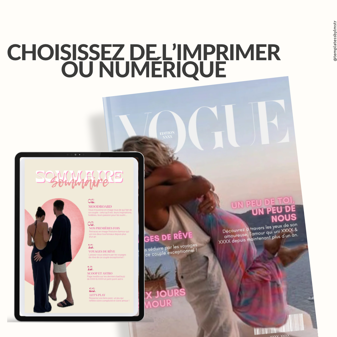 Template magazine couple
