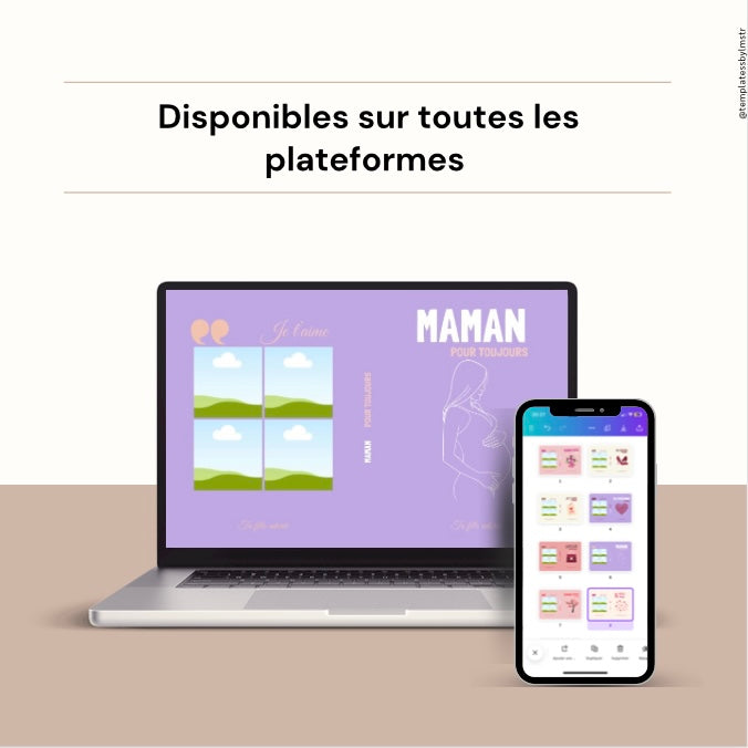 8 Templates « Bonne fête maman » Édition Boy