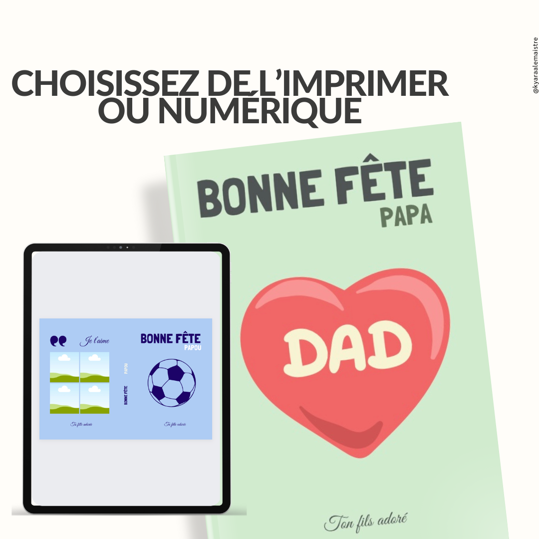 8 Templates « Bonne fête papa » Édition boy