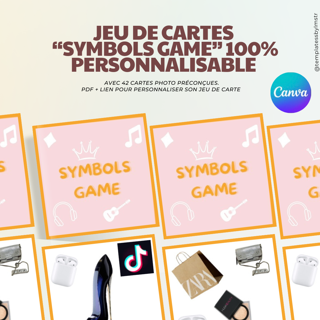 Template jeu de carte 100% personnalisable