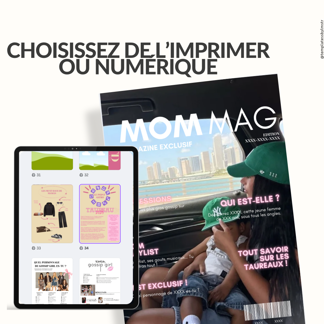 Template magazine mom mag