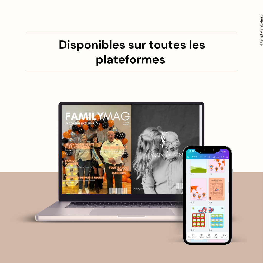 Template magazine spécial famille