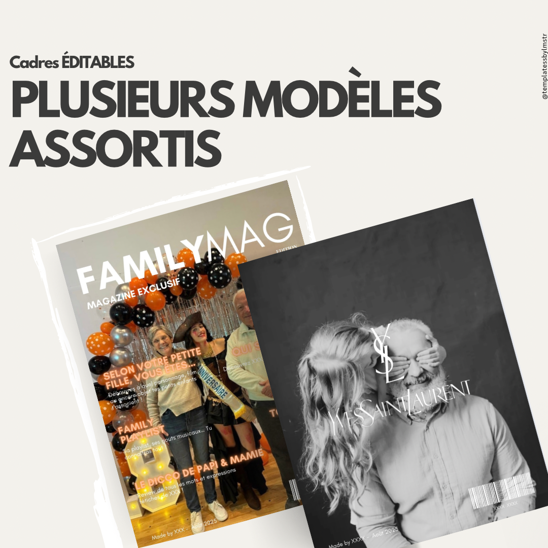Template magazine spécial famille